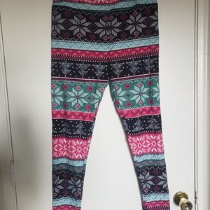 LuLaRoe Christmas Fair Isle Leggings